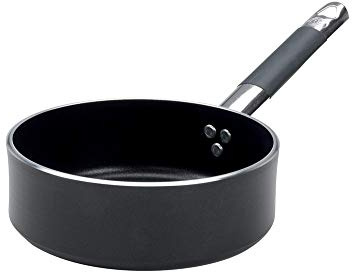 Pentole Agnelli ALSC2107SSC20 Linea all Black 5 mm Casseruola Bassa con 1 Manico, 20 cm