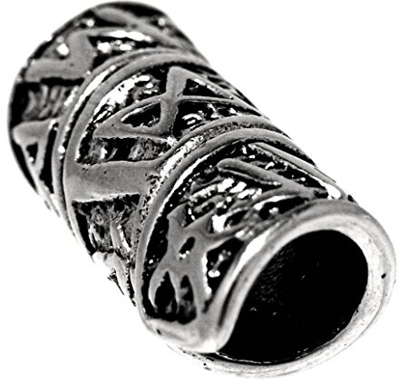 Barbe Perle Locke Perle Acier Inoxydable Runes 5 mm