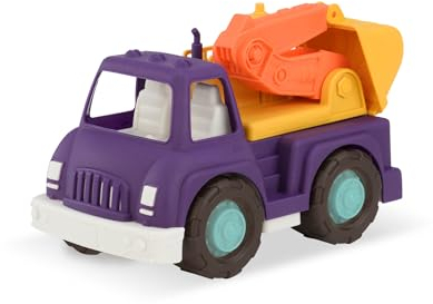 Battat – Wonder Wheels – Toy Excavator Truck – Digger Truck With Moveable Arm, Bucket, Cab – Construction Toy For Toddlers – Recyclable – 1 year +