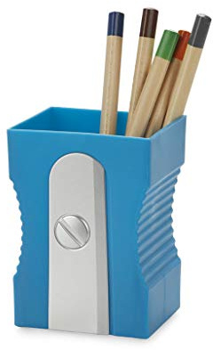 Balvi Porta matite Sharpener Colore Blu Mantenere la scrivania organizzata Originale e Divertente a f