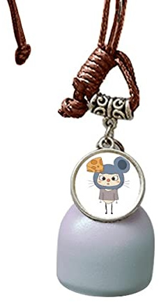 DIYthinker Animal Mouse Nature Gray Cheese UU Dream Catcher Wind Chime Car Hanging Bell