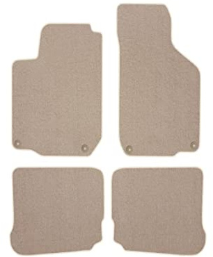 Premium Veloursfussmatten Automatten Velourmattenset für VW New Beetle Bj. 1997 – 2010 Passform Neu PREM BEIGE ovale Befestigungen