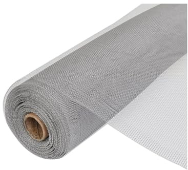 Tela Mosquitera para Puerta y Ventana, Malla mosquitera de Aluminio (100 x 1000 cm)