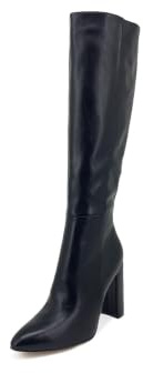 QUEEN HELENA Stivali Alti con Tacco Largo Medio Zip Laterale a Punta Chiusa Casual Eleganti Donna K2031