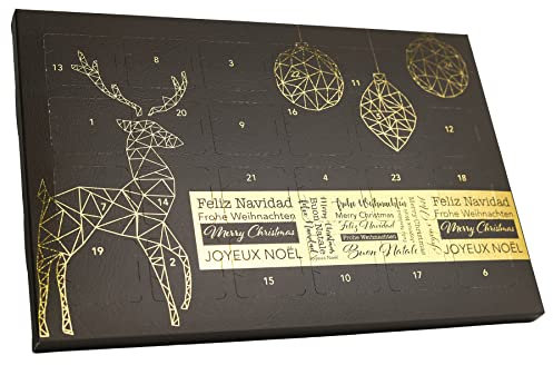 Adventskalender Vegan Schokolade - Deutsche Handarbeit ideal als Geschenk - von Schokoladen-Sommelière Stefanie Bengelmann - 95g