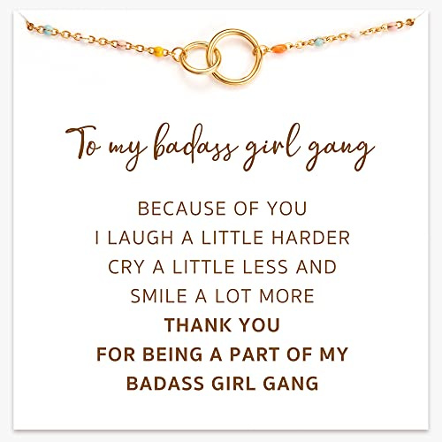 STORYJEWELLERY Friendship Bracelets, Friend Gifts for Women, Friendship Bracelets, Friend Birthday Gifts for Women, BFF Gift, Interlocking Bracelet