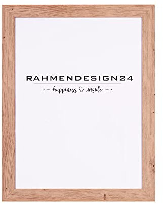 Rahmendesign24 Bilderrahmen London 15x21 (DIN A5) Eiche natur Fotorahmen, Wechselrahmen, Posterrahmen, Puzzlerahmen