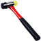 40MM Professional Double Face Hammer Head FIBREGLASS Red Shaft New Grip Handle DIY Camping Paving Mallet Hand Tool Soft & Hard Striking Garage Racking Construction Tiling UK Free P&P
