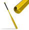 Relaxdays Mazza da Baseball in Alluminio, 86 x 5 cm, Bastone Leggero da Softball, Manico Antiscivolo, 34 Pollici, Dorato, 86 x 5 x 5 cm