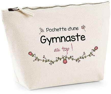 Trousse Gymnaste au Top | Idée Cadeau Collègue Travail Retraite Pochette Maquillage Toilette