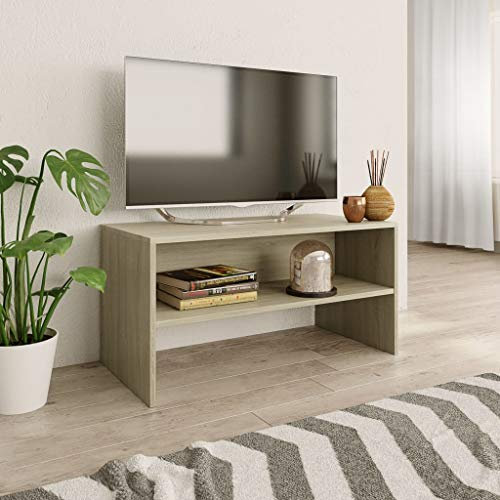 RAUGAJ Home & Garden TV-Schrank, Sonoma Eiche, 80 x 40 x 40 cm, Holzwerkstoff