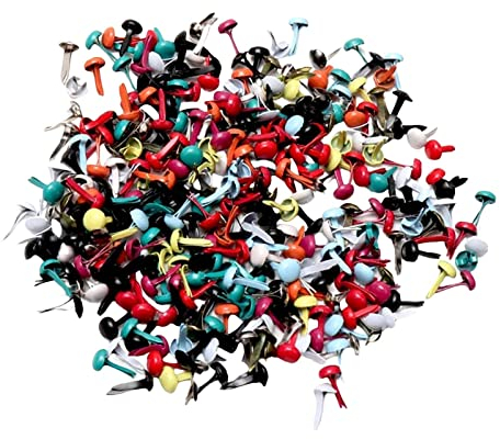 200 Stück Mini Brads Papierverschlüsse Dekoration Verzierung für Scrapbook