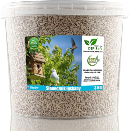 3 kg de graines de tournesol pelées - Nourriture pour oiseaux sauvages - Tournesols dans un seau (3 kg)