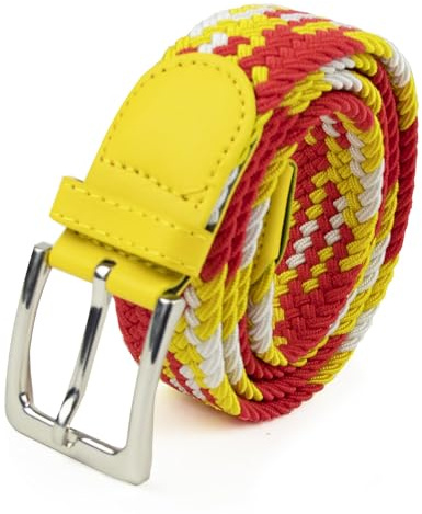 Glamexx24 Elastischer Gürtel Stoffgürtel Unisex: Stretchgürtel Geflochtener Dehnbarer Gürtel für Damen und Herren, Breite 3.5cm Länge 90cm bis 120cm