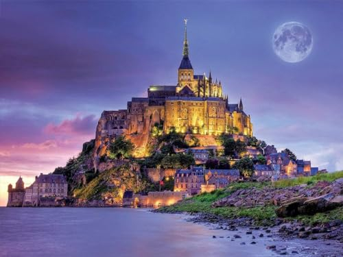 Schloss bei Nacht – 7000-teiliges Holzpuzzle – schwieriges Puzzle-Sammelspiel für Erwachsene