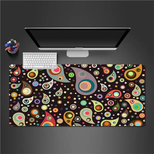 QiHon Gaming Mauspad XXL Purpur Rosa Großes Mauspad Schreibtischauflage mit Vernähte Kanten Einer speziellen Oberfläche verbessert Geschwindigkeit und Präzision 1000x500x2mm