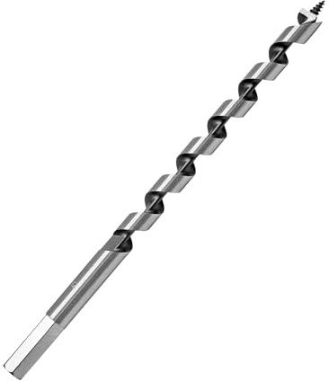 Coufce Schlangenbohrer, 1,27 cm Durchmesser, 22,9 cm, langer Schiff Schlangenbohrer, 0,95 cm Sechskantschaft, lange Bohrer für Holzlochschneider in Hartholz, Weichholz und Verbundwerkstoffen