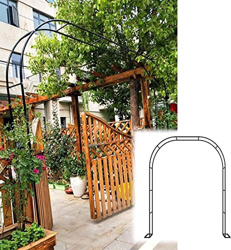 QGBOXDSV Rosenbogen, Garten-Torbogen Aus Metall, Pergola Rankhilfe Verzinkt Rost, Laubengang Rankgestell Mit Sockel Für Verschiedene Kletterpflanzen, Einfache Montage, 6 Größen,300x220x40CM