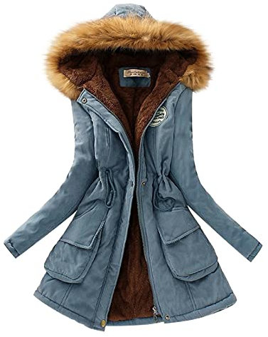 Damen Hoody Mit Kapuze Sale, Deals of The Day, Winterjacke Damen Lang Warm Gefüttert Winter Warm Jacke Winterparka Teddyfell Gefütterte Mantel Parka Outdoor Jacken Herbstjacke, B-Waren Angebote