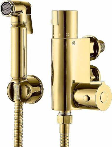 Xcel Home Polished Gold Handheld Bidet Douche Kit Muslim Shower Head