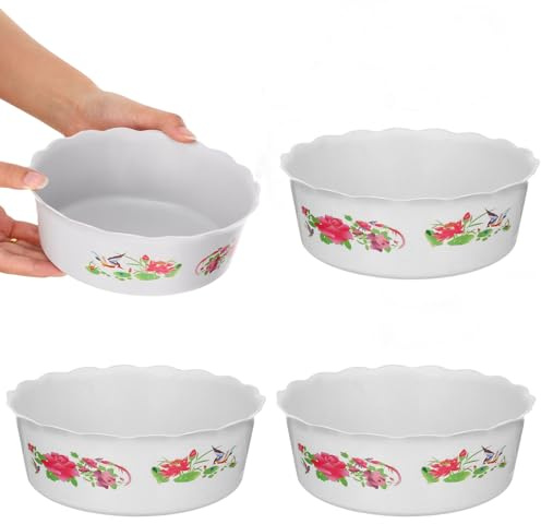 Toddmomy Hydrokultur Töpfe Set 4 Stück 6 Zoll Kunststoff Pflanzschale Mit Wasserspeicher Für Innen Und Außen Wasserpflanzen Narzissen Seerosen Lotusblumen