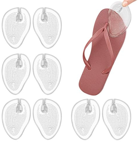 OHREN 4 Paar Zehenschutz Silikon Pads für Flip Flops, Zehentrenner Schutzkissen Damen Herren, Anti-Rutsch Gel Zehenpolster, Wiederverwendbare Zehenschutzkissen für Sandalen