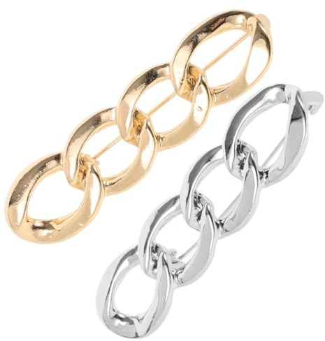 Beaupretty 2 stycken dekorativa säkerhetsnålar för kläder långvarig exponeringsklämmor för kjolar byxor elegant design guld