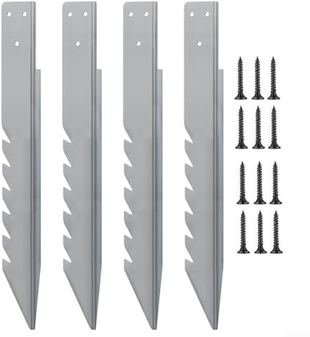 Ground Anchors Screw Stakes Set Heavy Duty Steel Garden Swing Fixings With Mounting Screws for Outdoor Climbing Frame Playhouse 400mm 4 Pack