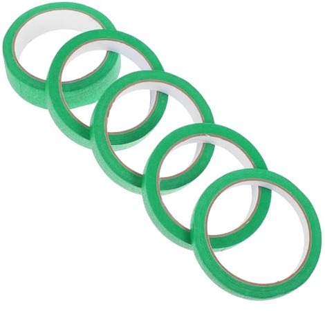 Alipis Ruban De Masquage Vert Washi Adhésif Sans Résidu, 5 Rouleaux, Adhérence Forte, Peinture Murale Et Loisirs Créatifs
