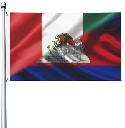 Bandera de México, bandera camboyana de lujo, duradera, 90 x 150 cm