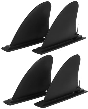 BESPORTBLE 4 Piezas Sup Surfboard Fins Aleta de de Pala reemplazo del timón de la timón de Aleta PVC Black