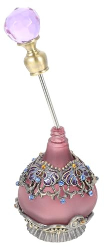 TOYANDONA Frasco Cosmético Vintage de Vidrio Reutilizable para Aceites Esenciales y Perfumes 23 Ml Color Púrpura Diseño de Adecuado para Aromaterapia y Viaje