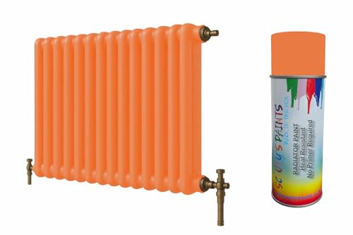 SCOOBYS PAINTS BACK IN THE MIX Premium Radiator Paint – 180 Colours – Heat Resistant Metal Paint for Radiators & Pipes, Quick Dry, Non-Yellowing, Multiple Finishes, Interior Use (Orange)