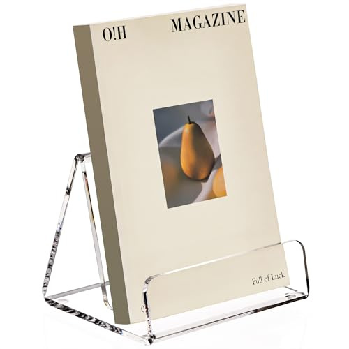 SANRUI Acryl Aufsteller A5 - Standfester Warenträger & Buchständer, Prospekthalter für Theke, Messe & Büro, Display Ständer für Broschüren, Werbung, Bücher & Tablets (3,5 cm Fülltiefe)