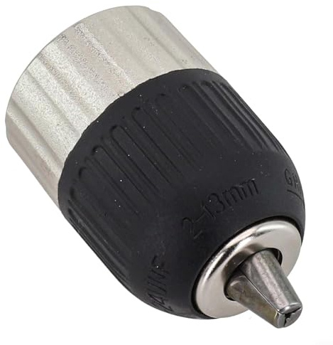 Vidonergy 2-13mm Keyless Drill Chuck for Cordless Drills | 3/8-24UNF Self-Locking Metal Chuck Adapter | Compatible with Drivers, No Hex Shank Included