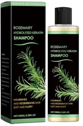 Rosmarin Revitalising Shampoo för hårväxt, med rosmarin extrakt mot håravfall, rosmarin schampo för kraftlöst, tunnare hår, rosmarinschampo hår för män och kvinnor (1 flaska)