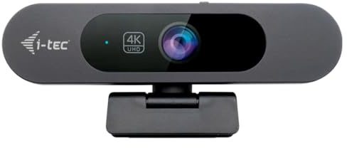 i-tec Solomon 900 PRO Webcam 4K avec cadre automatique (Auto Framing) pour suivre le haut-parleur actif, Wide Dynamic Range (WDR) et deux microphones intégrés