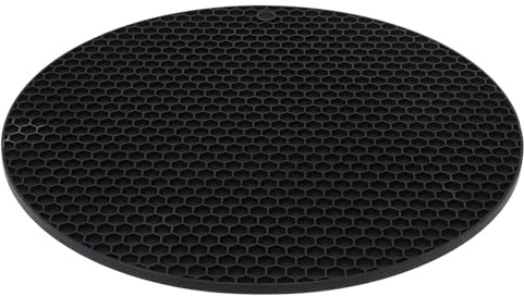 HINTRMENT e Sottopentola in Silicone Nero Isolamento Termico 30cm come Isolante per Calde e Superficie Antiscivolo per Cucina