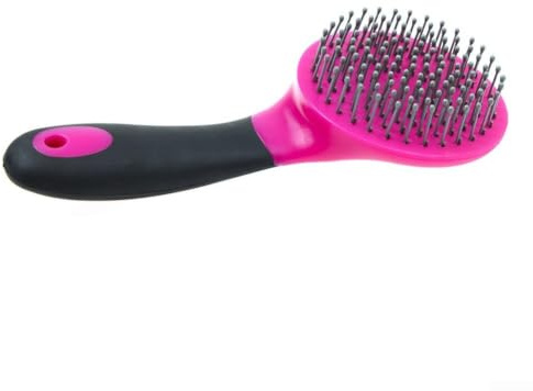 Peine para crines de caballo, mango de goma: herramienta ergonómica para desenredar colas y melenas, peine ancho y poco profundo de 228 mm
