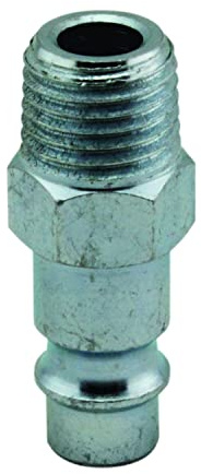 Milton Industries 760-1 1/4 MNPT HIGHFLOWPRO V-Style/European Interchange Steel Air Plug Fitting (High Volume Low Pressure Application) -1 Count (Pack of 10)