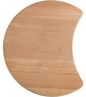 BLANCO Schneidbrett aus massiver Buche | Durchmesser: 410 mm (auf Halbmond)