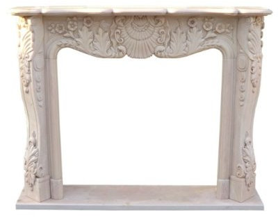 Marmor - Cornice per camino, 150 x 120 cm, modello classico barocco D Heb 16