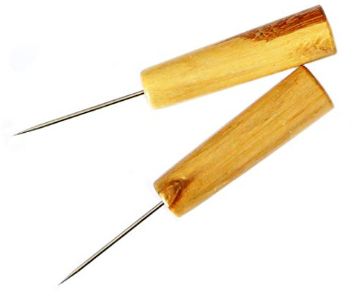 Medium Duty Easy to Hold Wooden Handle Clickers Awl 12.5cm/5- Pack of 2