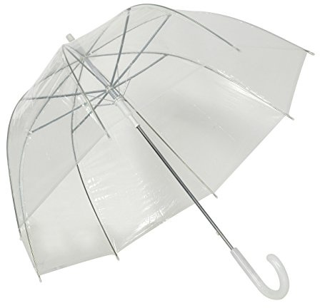 Susino Crystal Clear Dome Stockschirm, 90 cm, transparent, farblos, 90 cm, Stockschirm