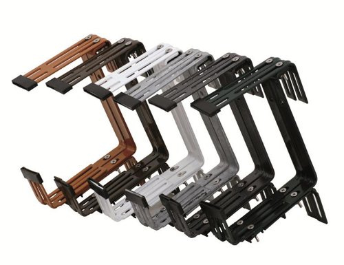Siena Garden Blumenkastenhalter Premium, 3-fach verstellbar, braun, 2 Stück, 897658
