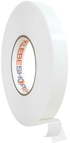 KM 2401-12 - Cinta Aislante Adhesivo de Montaje de Doble Cara (PET, 12 mm x 50 m)