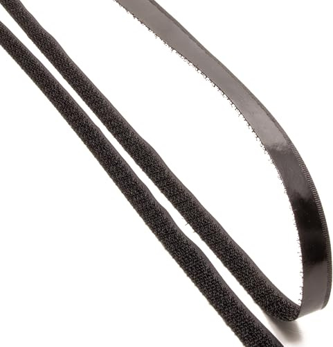 Krokarband kardborrband självhäftande i vitt eller svart och olika format kan väljas 10mmx25m/Hakenband svart