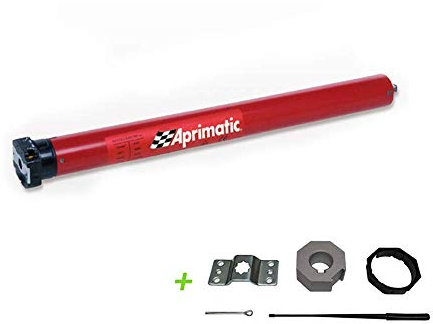 Moteur pour volets roulants Aprimatic tubulaire Revolux sans fil art. 43801/002 45SMS 30NM 56 kg avec accessoires Diamètre 45 mm sans manœuvre de secours. Récepteur intégré. Télécommande non incluse.