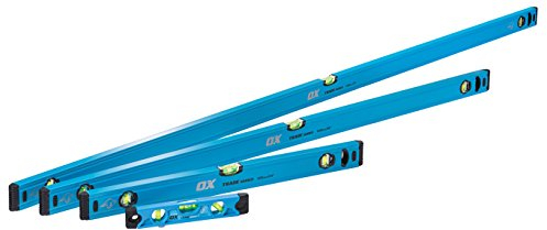 OX Trade 4 Piece Level Set - 600, 1200 & 1800mm Trade Level and Trade 230mm Torpedo Level