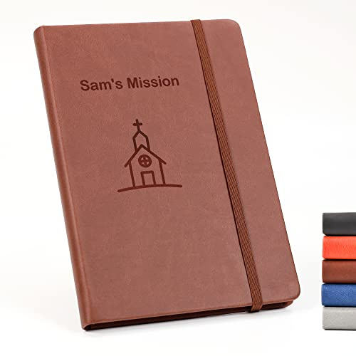 Personalisiertes Notizbuch A6 (Braun) ~ Notizblock mit Wunschgravur | Laser-graviertes Tagebuch Journal Individuell gestaltet ~ Originelle Geschenkidee zum Geburtstag, Jahrestag, Weihnachten